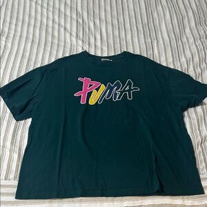 Puma Teal Crew Neck Tee